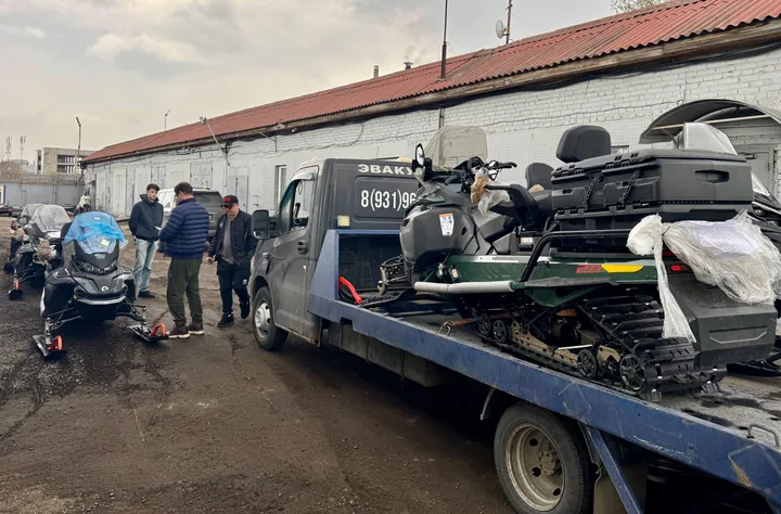 Техника перед погрузкой и отправкой